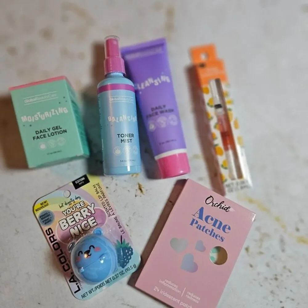 Self-Care Beauty Bundle | Face Wash, Toner Mist, Lotion, Acne Patches, Lip Balm